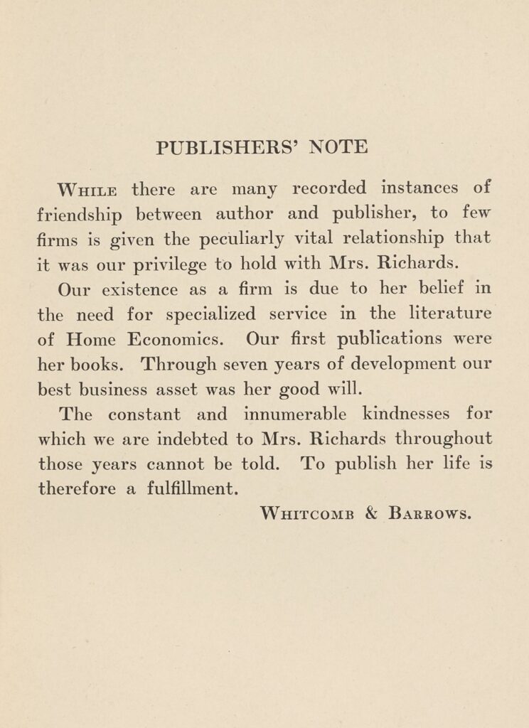 publisher's note of old book