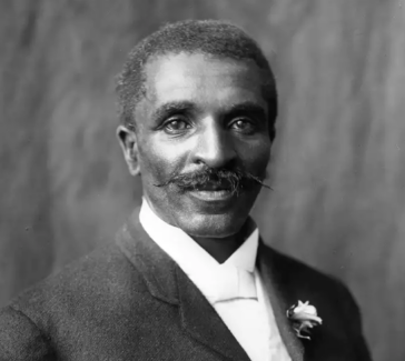 black and white photo of George Washington Carver