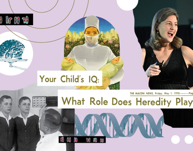 Collage with illustrations and photographs with a heredity theme