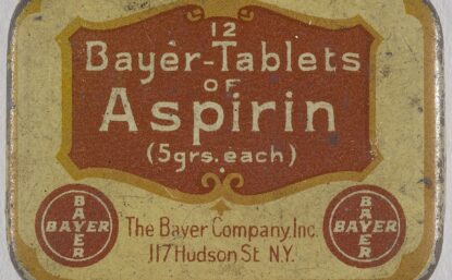 tin of 12 bayer aspirin