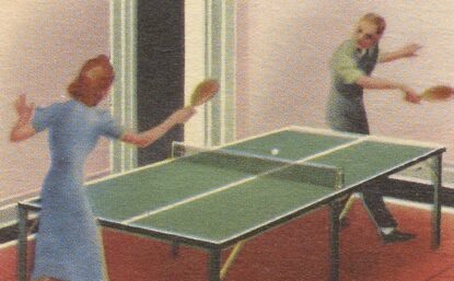 illustration of two people playing Ping-Pong