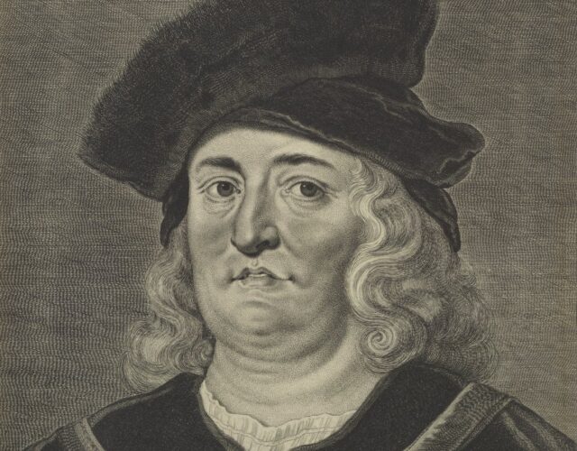 Engraved portrait of man