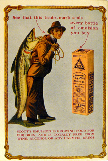This advertisement for Scott's Emulsion of Cod Liver Oil features