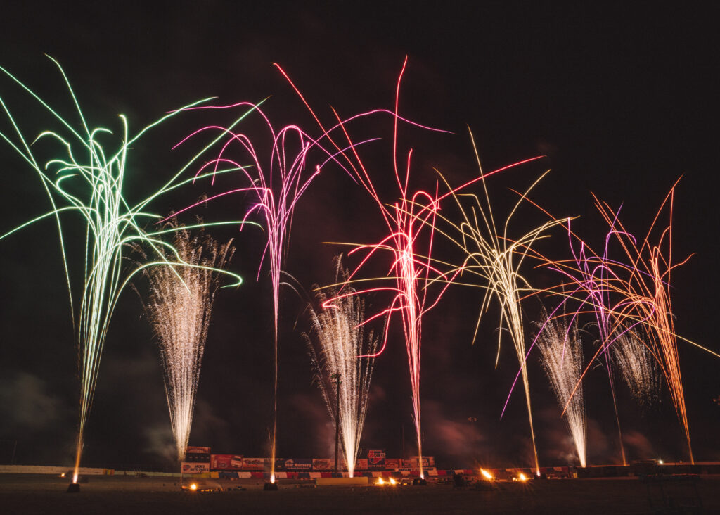 large multicolored fireworks displays