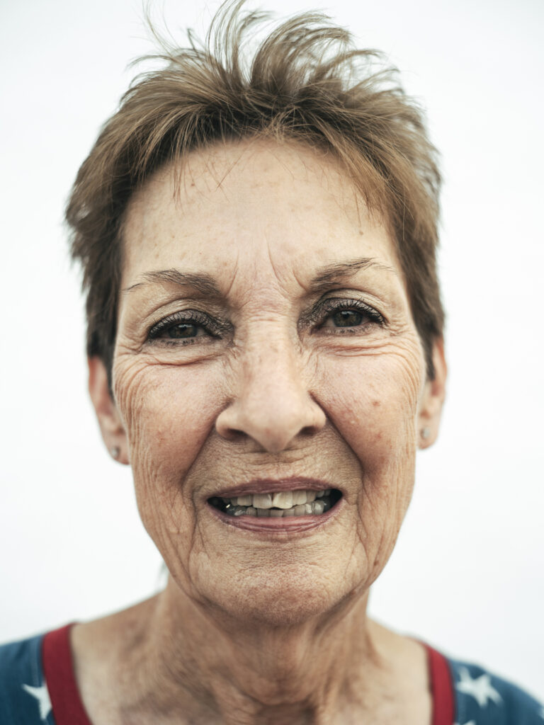 Close-up portrait of an woman