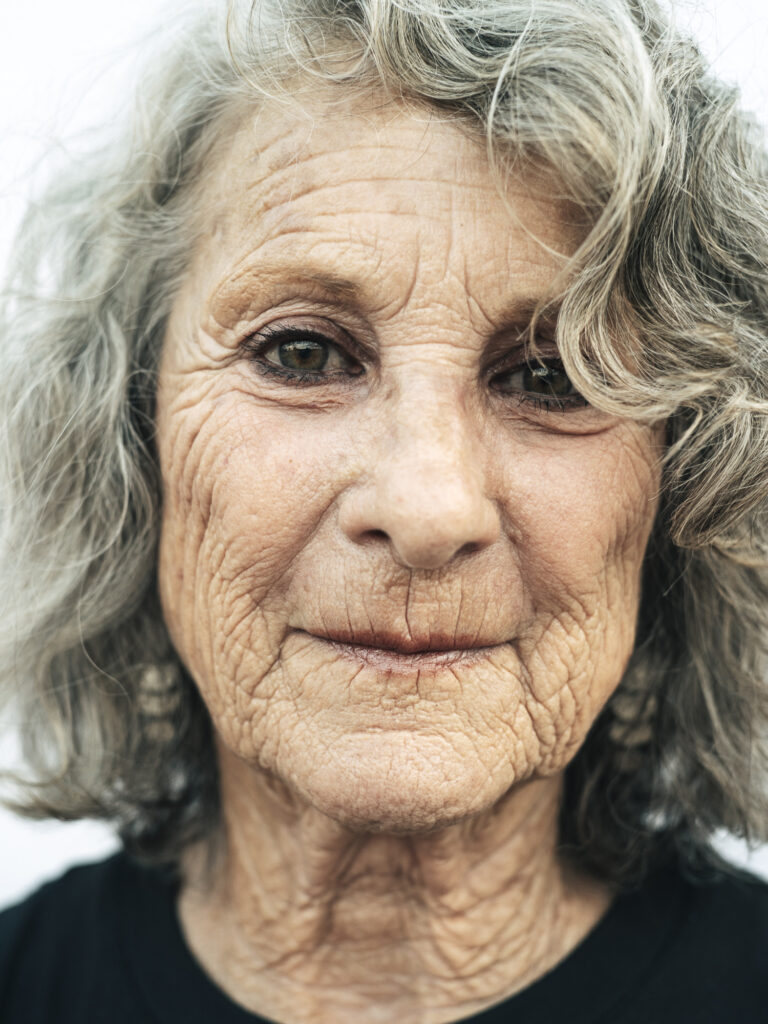 Close-up portrait of an older woman