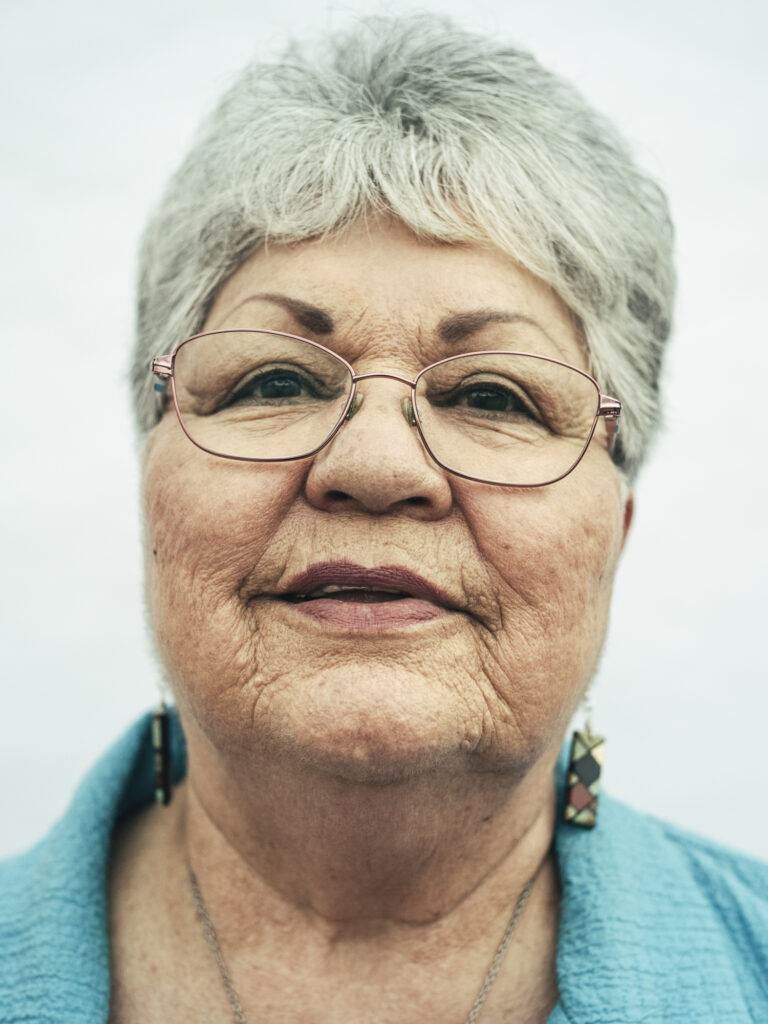 Close-up portrait of an older woman