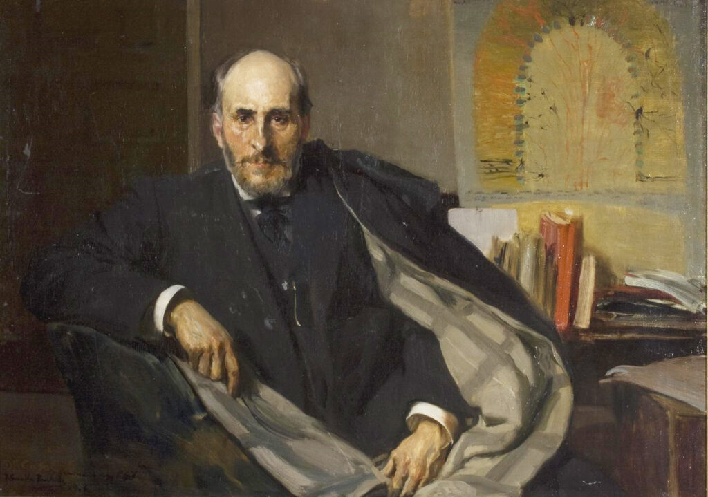 Oil portrait of older man