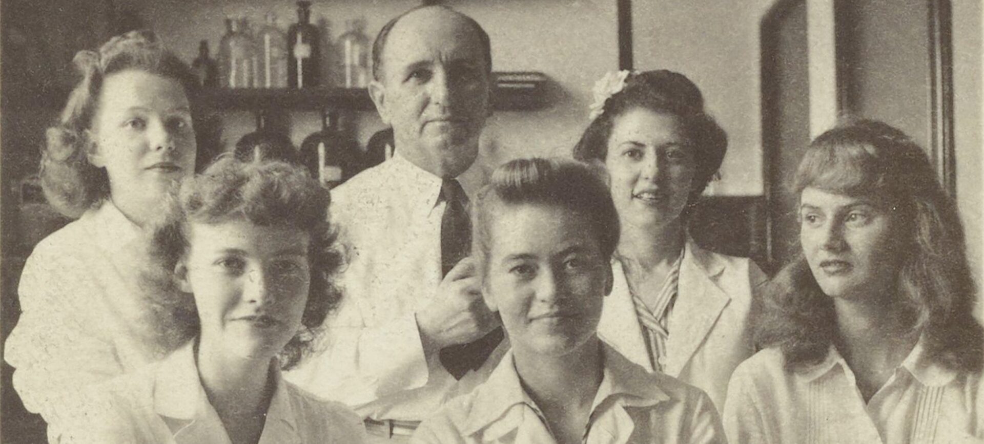 Michael Somogyi and Unidentified Women in Laboratory