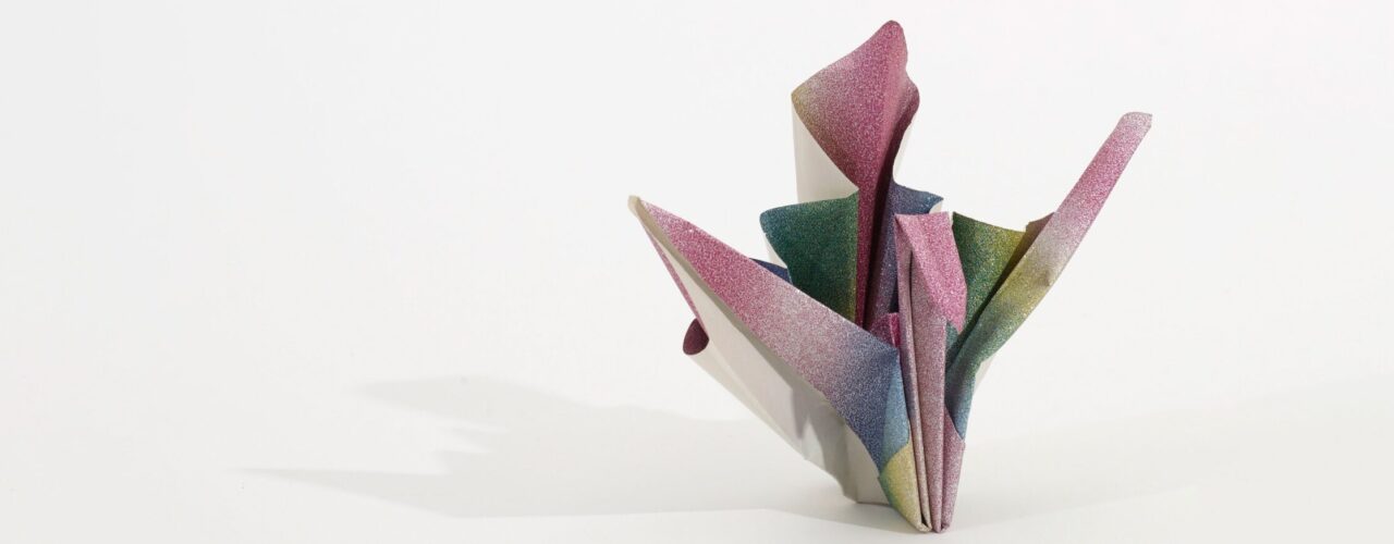 Origami paper crane made by Yoichiro Ito