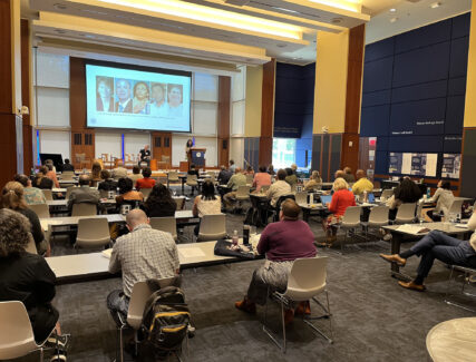 people attending a conference