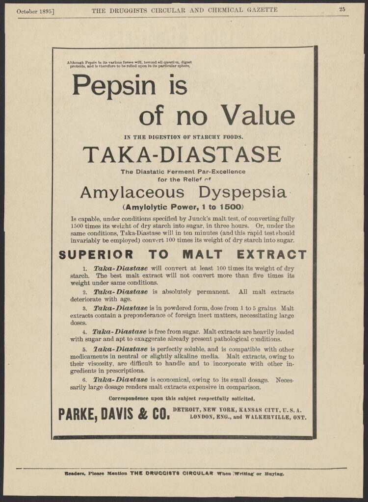 Parke-Davis ad from 1895