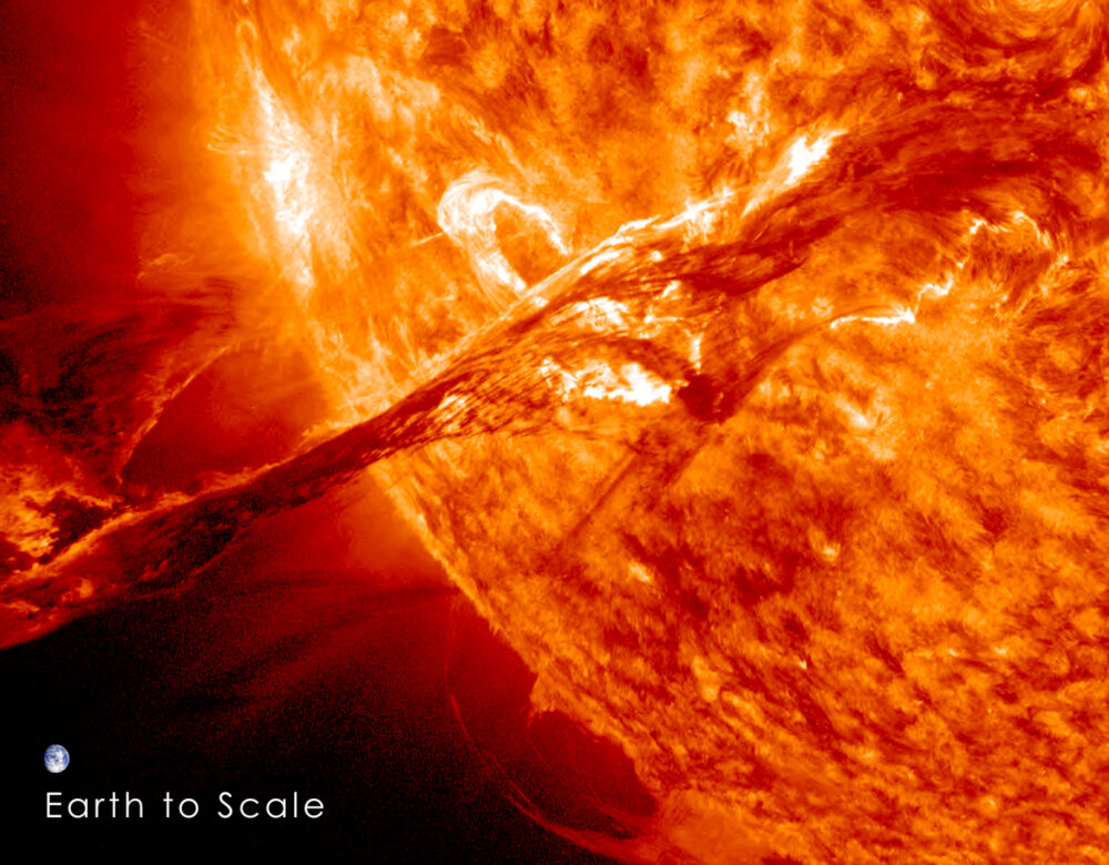 Photo of solar flare