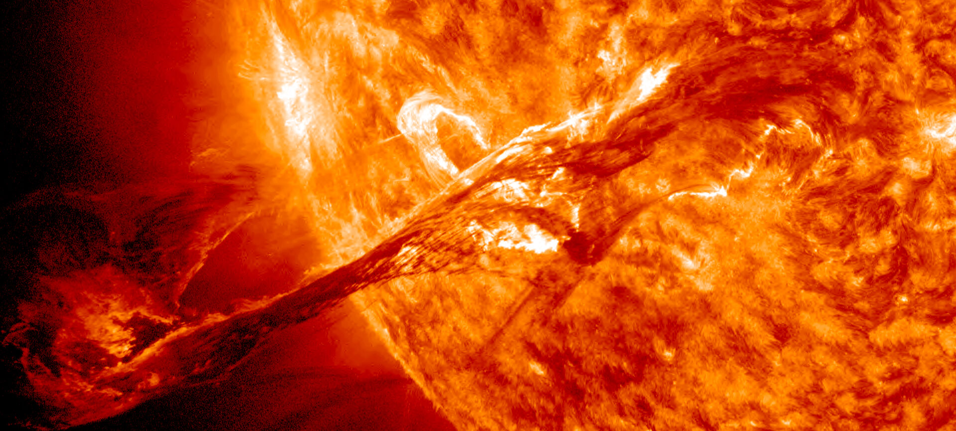 Photo of solar flare