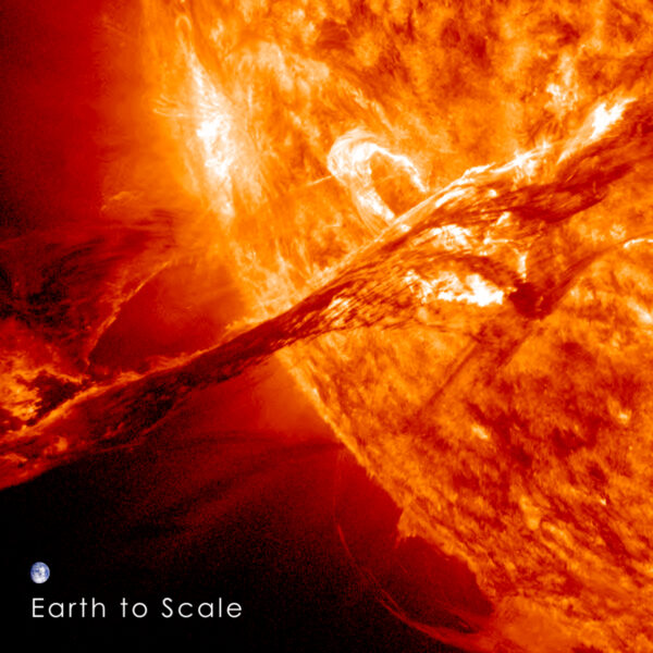 Photo of solar flare