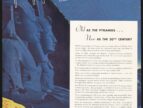 blue magazine ad for Indigo showing a Sphinx