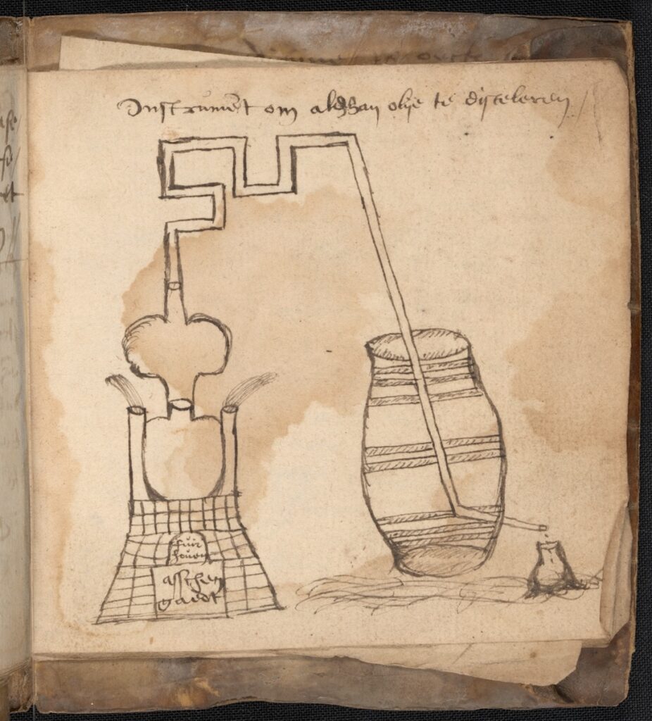 page from a 17th-century Dutch apothecary diary