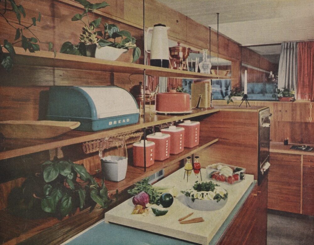 illustration of a 1950s kitchen