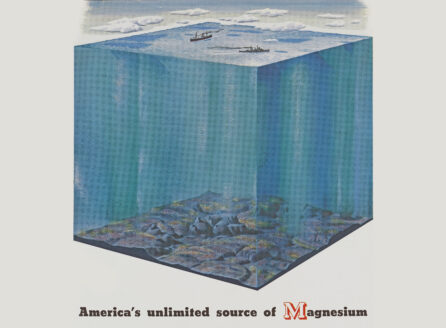 illustration of the ocean as a cube